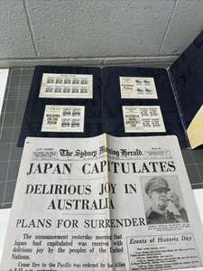 VINTAGE HEADLINES UNIQUE COLLECTION STAMP SETS AUSTRALIA WW2 - Bild 1 von 12