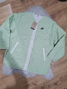 Nike Therma Fit Womens Light Green Quilted Jacket Loose Fit L BNWT - Picture 1 of 5