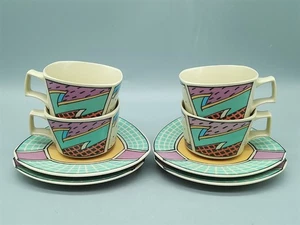 Rosenthal Flash one Dorothy Hafner 4 Kaffeetassen mit 4 Untertassen Pop Art - Bild 1 von 16