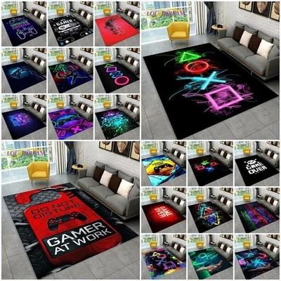Kids Game Controller Anti-Slip Rugs Carpet Living Room Bedroom Mat Doormat Gift - Image 1 of 4