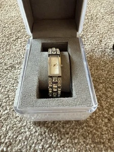 DKNY Silver Stainless Steal Gem Stone Wrist Watch - Picture 1 of 9