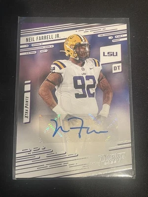 2022 Panini Chronicles Prestige Draft Picks Neil Farrell Jr Xtra Points Auto - Image 1 of 4