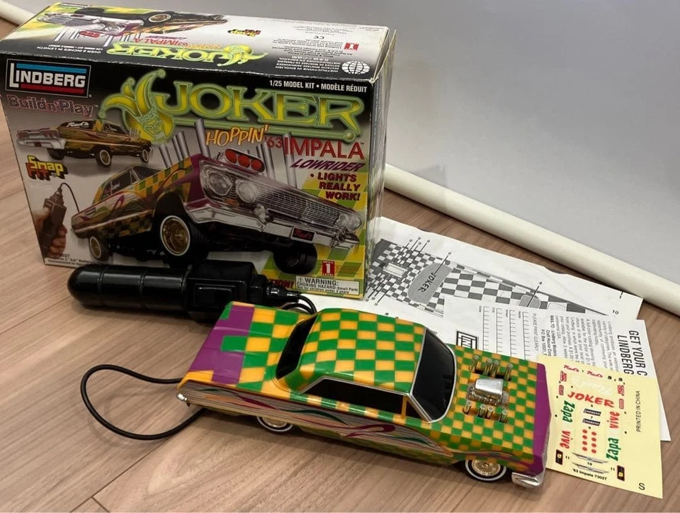 Seltenes Vintage Lindberg "Joker" 63 Impala Lowrider RC Auto montiert verpack... - Bild 1 von 4