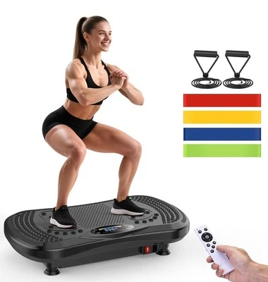 SERVEUMEAL Vibration Plate Exercise Machine for Lymphatic Drainage 400LB&200 Adjustable SPD