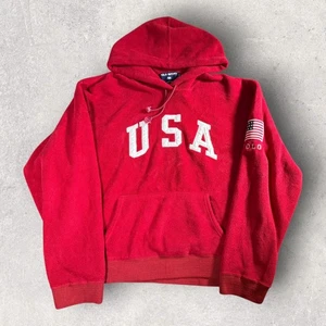 De colección Polo Ralph Lauren Polo Deporte EE. UU. Bordado Polar Sudadera con Capucha Para Hombres Talla XL - Imagen 1 de 11