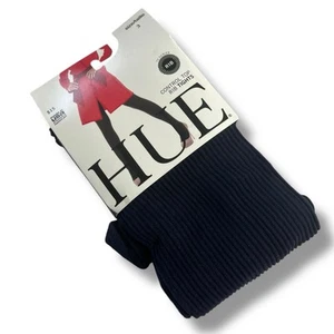 Hue Womens Control Top Rib Tights Navy 1 Pair Size 3 - Picture 1 of 3