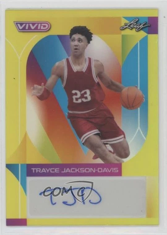 2022-23 Leaf Vivid /50 Trayce Jackson-Davis #BA-TJD Auto - Image 1 of 2