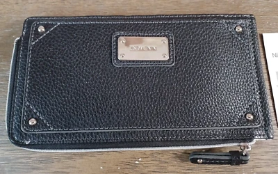 Nine West Negro Cierre de Cremallera Muñequera Bolso sin asas Cartera Bolso de mano Cartera Foto 1 de 4