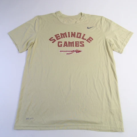 Florida State Seminoles Nike Dri-Fit Short Sleeve Shirt Men's Gold Used Cover