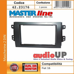 MASCHERINA AUTORADIO 2 DIN FIAT SEDICI ADATTATORE DUE DIN MASTERLINE - Foto 1 di 3