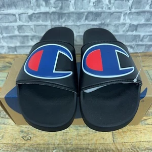 Sandalias negras Champion Super Slide Logo CM100073M para hombre talla 13 nuevas - Imagen 1 de 4