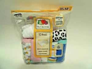 Fruit of the Loom Girls 8pk Cotton Classic Briefs Size 12 Assorted Colors - Picture 1 of 3