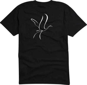 T-Shirt D383 Funshirt -Tribal Tier Vogel / stehender Kranich am See  - Bild 1 von 1