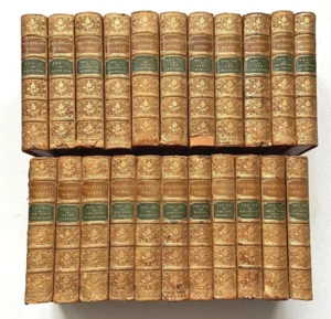 WILLIAM MAKEPEACE THACKERAY'S WORKS, COMPLETE IN 22 VOLUMES, LEATHER BOUND, 1869 - Imagen 1 de 5