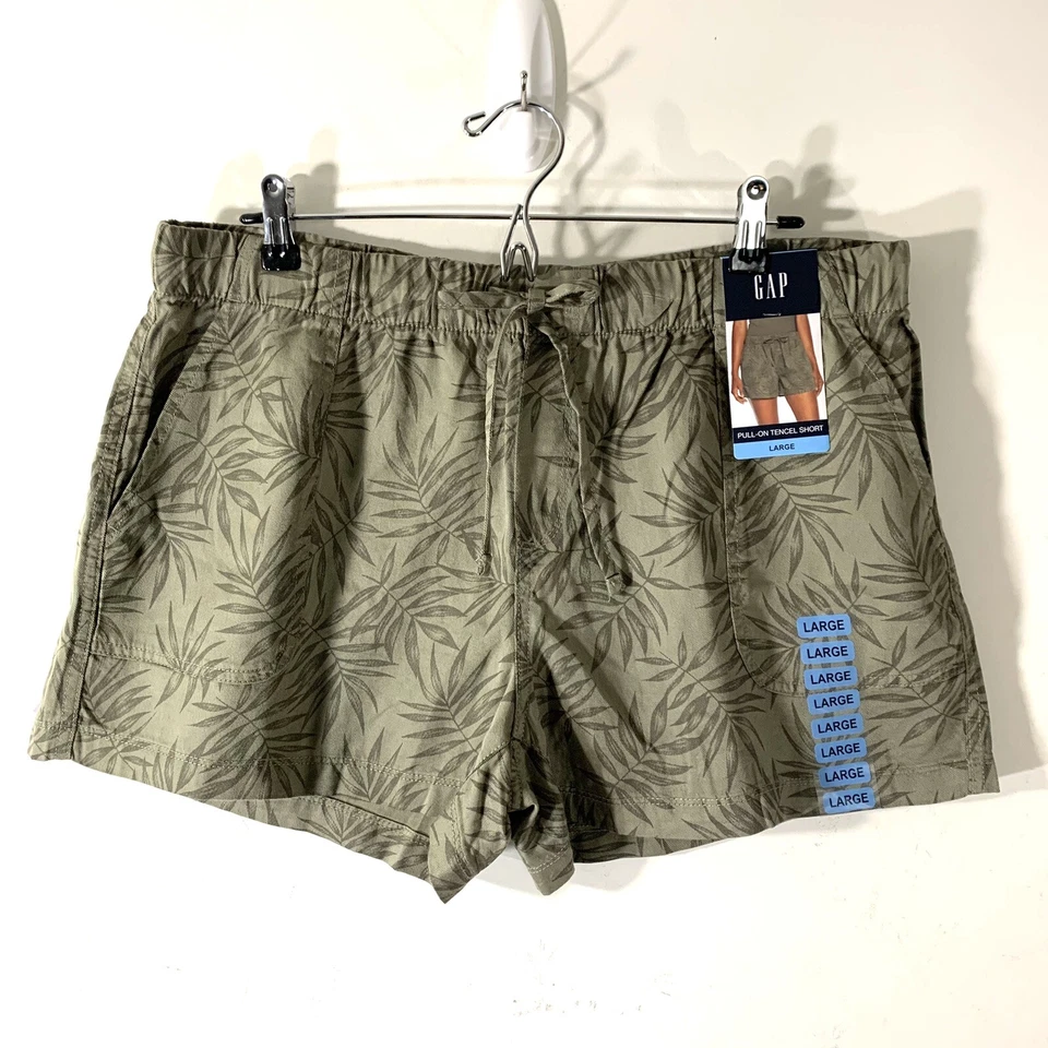 Women's Gap Pull-On Tencel Shorts Size Small Green