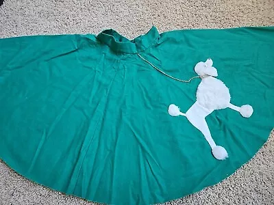 Falda Caniche Verde Niñas Jóvenes Niños Talla Única Caniche Blanco Hecho a Mano Años 50 Calcetín Hop  Foto 1 de 4