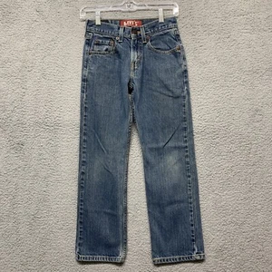 Levi's Jeans Boys 10 Reg 25x25 Blue Slim Straight Fit Medium Wash Denim LOGO - Picture 1 of 7