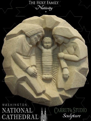 Cast Stone NATIVITY SCULPTURE Holy Family CARRUTH STUDIOS Washington Cathedral - Image 1 of 4