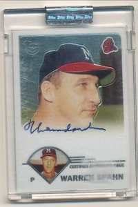 2003 Topps Chrome Warren Spahn Stempelglanz Autogramm - Bild 1 von 1