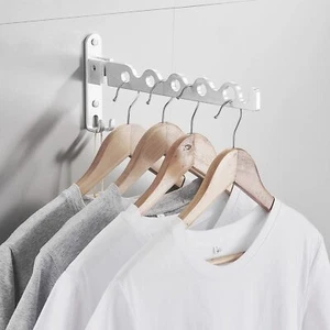 Retractable Folding Wall Hanger Folding Clothes Hanger Rack Clothes Storage Org - Picture 1 of 6