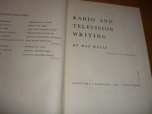 Radio & Television Writing TV by  Max Wylie PHOTOS HCDJ 1950 - Picture 1 of 10