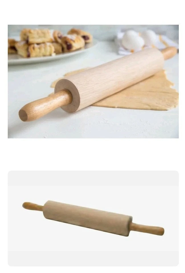 Fox Run Wood ROLLING PIN 17.5" Smooth Pizza Dough Baking Cookies Roller 4211 NEW - Image 1 of 1