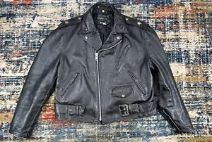 Vintage SCHOTT Bros Perfecto 60er Jahre Leder Biker One Star Jacke Lenkfell Gr. 46 - Bild 1 von 19