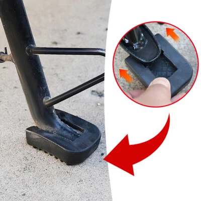 2x Motorcycle Parts Rubber Foot Kickstand Extension Plate Stand Pad Accessories - Image 1 of 4