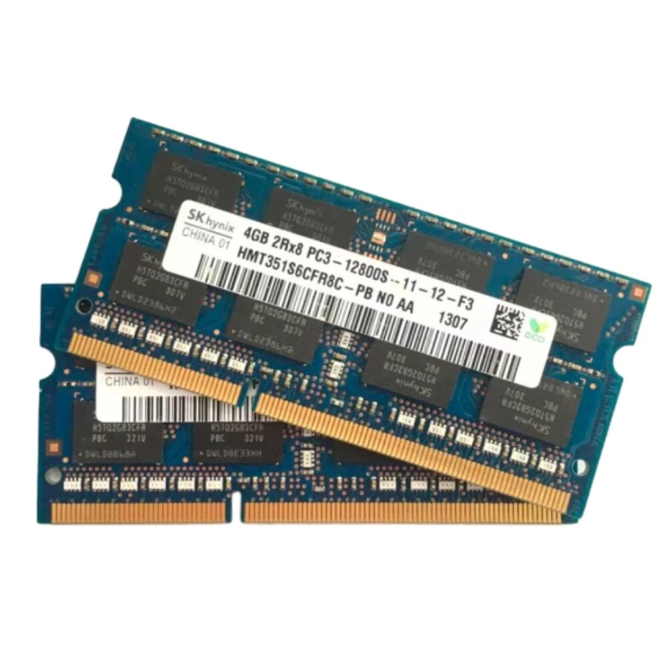 Hynix Memory PC3-12800S DDR3 1600MHz 4GB 2R*8 HMT351S6CFR8C-PB Laptop Memory - Image 1 of 1