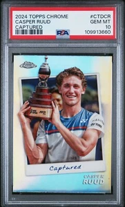 Casper Ruud - 2024 Topps Chrome Tennis Captured Insert #CTDCR PSA 10 GEM MINT - Picture 1 of 2