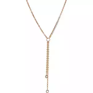 Women's Necklace Liu Jo Stainless Steel Gold A Y White Brilliant Zirconia LJ1326 - Picture 1 of 1