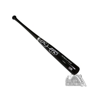 Wander Franco Autographed Rawlings Black Baseball Bat - BAS - Picture 1 of 1