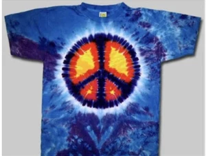 Peace Sign tie dye shirt - Peace Tie Dye - Peace Sign shirt - sizes S thru 3XL - Picture 1 of 1