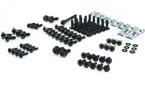 Aprilia RS125 Schraubensatz Verkleidung Baujahr 2006 - 2010 schwarz + 10 Klemmen - Bild 1 von 3