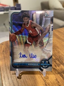 Keon Ellis 1st Bowman University Chrome Rookie Auto Wave Refractor #/199 🔥📈
