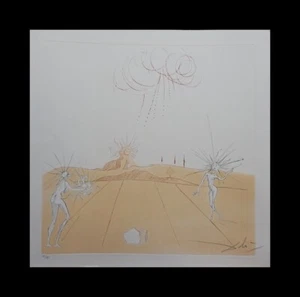 DALI Neuf Paysages Paysage Avec...Handsign Radierung Dali Archiv zertifiziert KUNST - Bild 1 von 5