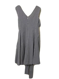 New York & Co schwarz/weißes ärmelloses Damenkleid mit Gingham-Karo Gr. XLV-Ausschnitt neu mit Etikett - Bild 1 von 9