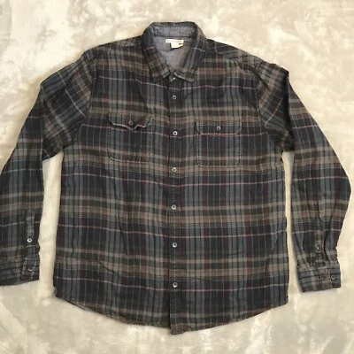 Карбоновая 2 кобальтовая мужская тяжелая рубашка шакет большая клетчатая с длинным рукавом на пуговицах работа - Изображение 1 из 4