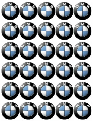 FRANKIES BAKERY Logotipo BMW x 30 tapas para cupcakes oblea comestible papel de hadas pastel