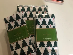 Kate Spade SPRUCE STREET Árboles de Navidad 60 X 120 y 8 Servilletas Nuevas en Paquete - Imagen 1 de 3