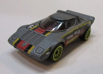 Coche de carreras de juguete fundido a presión Mattel Hot Wheels Lancia Stratos 2014 vintage gris 1:64 Foto 1 de 4