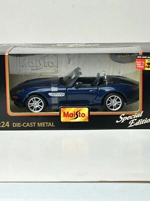 BMW Z8 diecast escala 1:24 Maisto con caja original, azul Foto 1 de 4