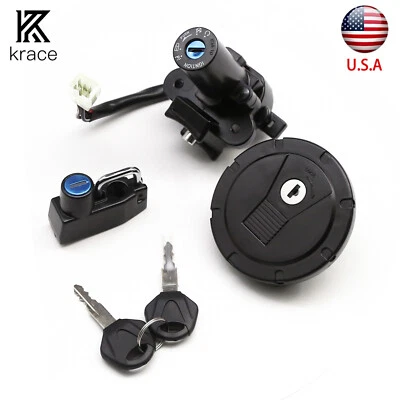 适用于川崎 KLX125 2010 - 2013 2014 年点火开关锁燃气盖燃油钥匙盖 — 第 1/4 张图片