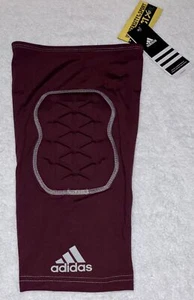 ADIDAS Techfit Ironskin Padded Knee Maroon Basketball Sleeve NEW Mens Sz M XL - Picture 1 of 3