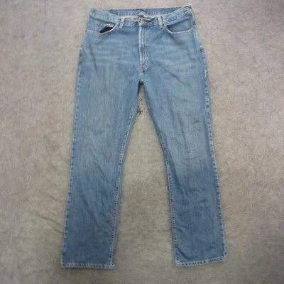 Vintage Polo Ralph Lauren Jeans Men's 38x34 Blue Light Wash Straight Leg Jeans - Image 1 of 4