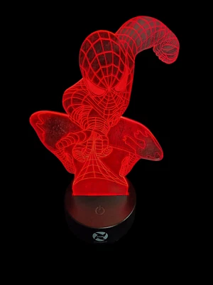 Spiderman 3D LED Bedroom Room Lamp 7 Colors Desk Touch Lamp - Image 1 of 4
