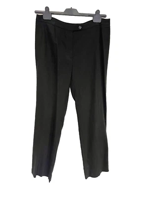 BETTY BARCLAY BLACK TROUSERS WOOL MIX STRAIGHT LEG COMFORT FIT SIZE 16 - Image 1 of 3