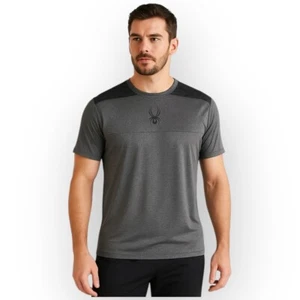 EUC Spyder Active Short Sleeve Performance Shirt – XXL – Charcoal Gray - Picture 1 of 8