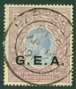 SG 59 Tanganyika 1917. 5r blue & dull purple. Very fine used with a... - Picture 1 of 2