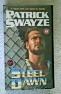 STEEL DAWN COLLECTABLE VHS 18 1989 PATRICK SWAYZE - Picture 1 of 2